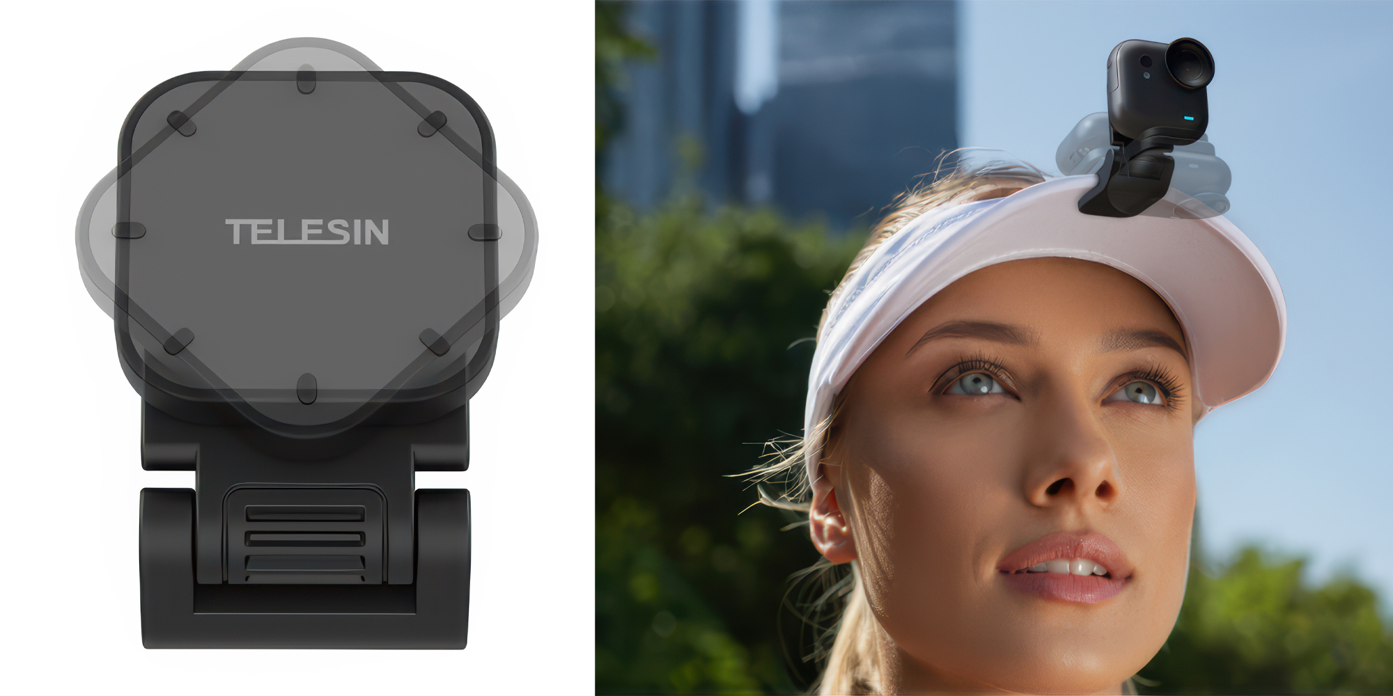 Magnetyczny klips do czapki Telesin S3-HMH-05-TIS do kamer Insta360 Go Ultra